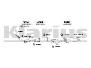 KLARIUS 780062U išmetimo sistema 
 Išmetimo sistema -> Išmetimo sistema, visa