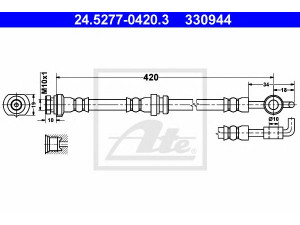 ATE 24.5277-0420.3 stabdžių žarnelė 
 Stabdžių sistema -> Stabdžių žarnelės
5 62 339, 97124879