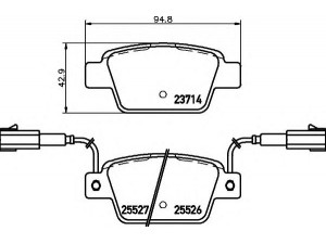HELLA 8DB 355 020-181 stabdžių trinkelių rinkinys, diskinis stabdys 
 Techninės priežiūros dalys -> Papildomas remontas
77365809, 77365809