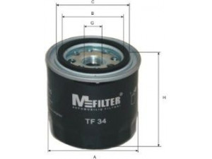MFILTER TF 34 alyvos filtras 
 Techninės priežiūros dalys -> Techninės priežiūros intervalai
5012 574, 8-94243-270-0, 8-94243-502-0