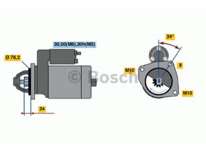 BOSCH 0 001 107 442 starteris 
 Elektros įranga -> Starterio sistema -> Starteris
12 41 7 515 391