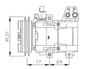 NRF 32115G kompresorius, oro kondicionierius 
 Oro kondicionavimas -> Kompresorius/dalys
9765143050, 977014A151