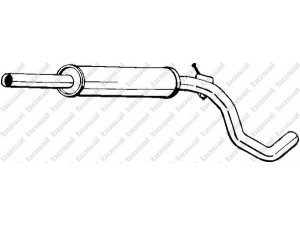 BOSAL 233-603 vidurinis duslintuvas 
 Išmetimo sistema -> Duslintuvas
6X0.253.209A, 6X0.253.209D, JZW.253.209L