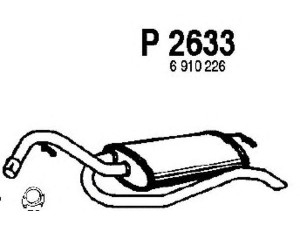 FENNO P2633 galinis duslintuvas 
 Išmetimo sistema -> Duslintuvas
6910226