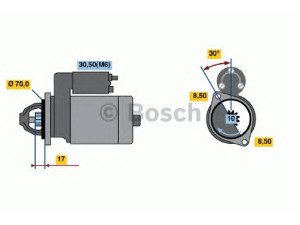 BOSCH 0 001 115 008 starteris 
 Elektros įranga -> Starterio sistema -> Starteris
005 151 16 01, A 005 151 16 01
