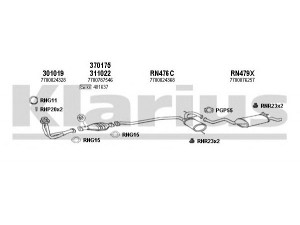 KLARIUS 720492U išmetimo sistema 
 Išmetimo sistema -> Išmetimo sistema, visa