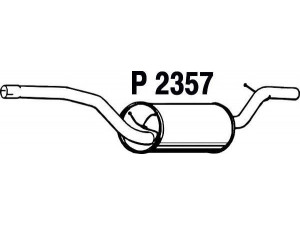 FENNO P2357 galinis duslintuvas 
 Išmetimo sistema -> Duslintuvas
1306076, 1307934, 1340657, 1364171