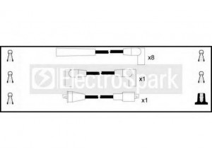STANDARD OEK034 uždegimo laido komplektas 
 Kibirkšties / kaitinamasis uždegimas -> Uždegimo laidai/jungtys
0472 8038AC