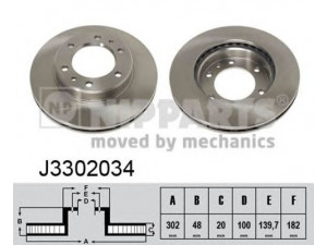 NIPPARTS J3302034 stabdžių diskas 
 Stabdžių sistema -> Diskinis stabdys -> Stabdžių diskas
43512-35170, 43512-60040, 43512-60100
