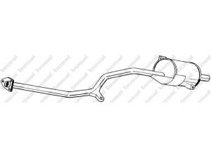 BOSAL 284-183 vidurinis duslintuvas 
 Išmetimo sistema -> Duslintuvas
501804, 501805, 501840, 501841