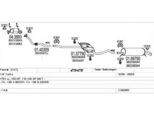 MTS C380856020463 išmetimo sistema 
 Išmetimo sistema -> Išmetimo sistema, visa