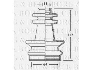 BORG & BECK BCB2597 gofruotoji membrana, kardaninis velenas 
 Ratų pavara -> Gofruotoji membrana
BAU4608