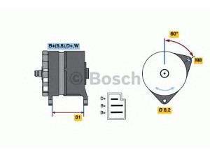 BOSCH 0 120 489 244 kintamosios srovės generatorius 
 Elektros įranga -> Kint. sr. generatorius/dalys -> Kintamosios srovės generatorius