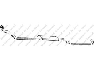 BOSAL 294-595 priekinis duslintuvas 
 Išmetimo sistema -> Duslintuvas
9602.1645