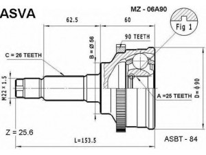 ASVA MZ-06A90 jungčių komplektas, kardaninis velenas 
 Ratų pavara -> Sujungimai/komplektas
G034-25-500A, G034-25-600C, G044-25-600