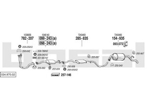 BOSAL 034.970.02 išmetimo sistema 
 Išmetimo sistema -> Išmetimo sistema, visa
