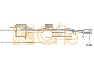 COFLE 11.222 sankabos trosas 
 Dviratė transporto priemonės -> Kabeliai ir tachometro velenaai -> Sankabos trosas
95496081, 95496745, 95610155