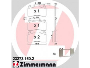ZIMMERMANN 23273.160.2 stabdžių trinkelių rinkinys, diskinis stabdys 
 Techninės priežiūros dalys -> Papildomas remontas
77362692, 77362722, 77363336