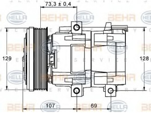 HELLA 8FK 351 113-381 kompresorius, oro kondicionierius 
 Oro kondicionavimas -> Kompresorius/dalys
1 440 713, 3 649 381, 4 502 836