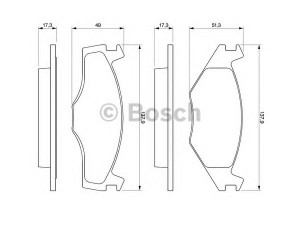 BOSCH 0 986 461 106 stabdžių trinkelių rinkinys, diskinis stabdys 
 Techninės priežiūros dalys -> Papildomas remontas
867 698 151