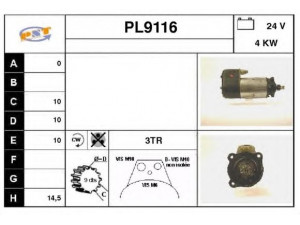 SNRA PL9116 starteris
0011513801, 0021518101