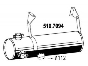 ASSO 510.7094 vidurinis / galinis duslintuvas