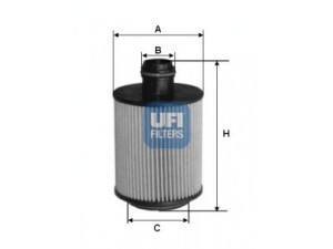 UFI 25.079.01 alyvos filtras 
 Techninės priežiūros dalys -> Techninės priežiūros intervalai
31152017F, 31152019F, 68109834AA