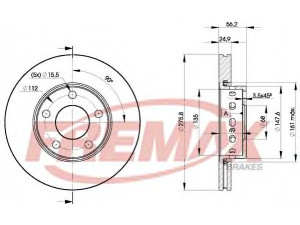 FREMAX BD-8013 stabdžių diskas 
 Stabdžių sistema -> Diskinis stabdys -> Stabdžių diskas
895 615 301 D