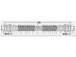 BORG & BECK BBH6250 stabdžių žarnelė 
 Stabdžių sistema -> Stabdžių žarnelės
MB058509, MB058593, MB238161, MB238162