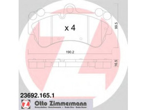 ZIMMERMANN 23692.165.1 stabdžių trinkelių rinkinys, diskinis stabdys 
 Techninės priežiūros dalys -> Papildomas remontas
955 351 939 00, 955 351 939 01