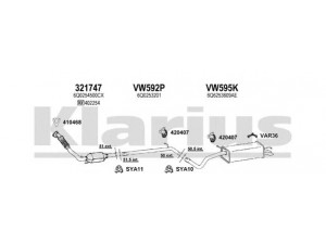 KLARIUS 780061U išmetimo sistema 
 Išmetimo sistema -> Išmetimo sistema, visa