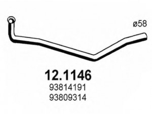 ASSO 12.1146 išleidimo kolektorius 
 Išmetimo sistema -> Išmetimo vamzdžiai
93809314, 93814191