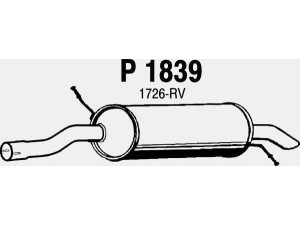 FENNO P1839 galinis duslintuvas 
 Išmetimo sistema -> Duslintuvas
1726-LH, 1726-RW, 1726-XE