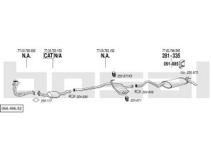 BOSAL 066.496.52 išmetimo sistema 
 Išmetimo sistema -> Išmetimo sistema, visa