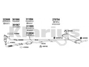 KLARIUS 790399E išmetimo sistema 
 Išmetimo sistema -> Išmetimo sistema, visa
