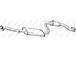 BOSAL 282-741 vidurinis duslintuvas 
 Išmetimo sistema -> Duslintuvas
MR 204559, MR 431748