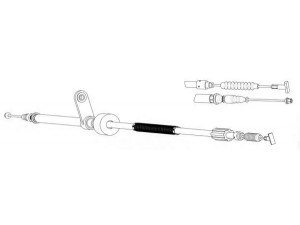 CEF AR02134 trosas, stovėjimo stabdys 
 Stabdžių sistema -> Valdymo svirtys/trosai
60624591