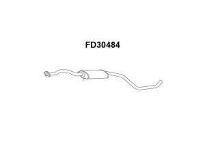 VENEPORTE FD30484 vidurinis duslintuvas 
 Išmetimo sistema -> Duslintuvas
1009250, 1031533, 1109222, 1495890