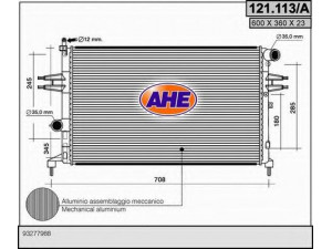 AHE 121.113/A radiatorius, variklio aušinimas 
 Aušinimo sistema -> Radiatorius/alyvos aušintuvas -> Radiatorius/dalys
93277988
