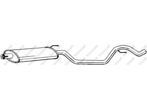 BOSAL 286-099 vidurinis duslintuvas 
 Išmetimo sistema -> Duslintuvas
24447474, 58 52 182, 58 52 572