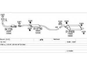 MTS C110050003753 išmetimo sistema 
 Išmetimo sistema -> Išmetimo sistema, visa