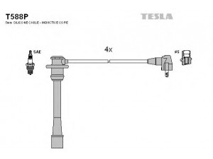 TESLA T588P uždegimo laido komplektas 
 Kibirkšties / kaitinamasis uždegimas -> Uždegimo laidai/jungtys
19037-75010