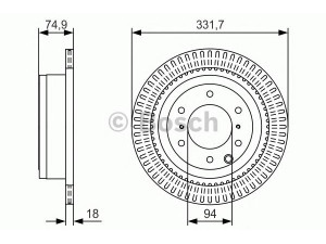 BOSCH 0 986 479 T90 stabdžių diskas 
 Stabdžių sistema -> Diskinis stabdys -> Stabdžių diskas
4615A037