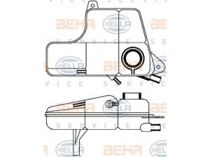 HELLA 8MA 376 704-891 išsiplėtimo bakelis, aušinimo skystis 
 Aušinimo sistema -> Radiatorius/alyvos aušintuvas -> Išsiplėtimo bakelis, variklio aušinimo skystis
9017700