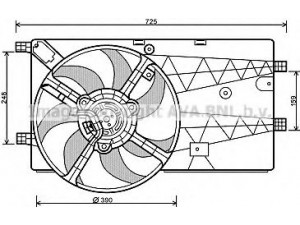 AVA QUALITY COOLING PE7548 ventiliatorius, radiatoriaus 
 Aušinimo sistema -> Oro aušinimas
1253Q9, 1253R3, 51780703, 1253Q9