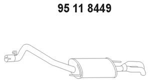 EBERSPÄCHER 95 11 8449 galinis duslintuvas 
 Išmetimo sistema -> Duslintuvas
028.253.609 A, 028.253.609 C, 028.253.609 E