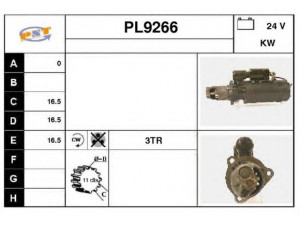 SNRA PL9266 starteris
3T2778, 3T2780, 3T2785, 3T2787