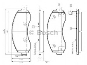 BOSCH 0 986 TB3 045 stabdžių trinkelių rinkinys, diskinis stabdys 
 Techninės priežiūros dalys -> Papildomas remontas
0K60B 3328Z, 0K60B 3328ZA