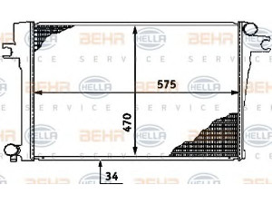 HELLA 8MK 376 713-231 radiatorius, variklio aušinimas 
 Aušinimo sistema -> Radiatorius/alyvos aušintuvas -> Radiatorius/dalys
1 712 484, 17 11 1 712 484
