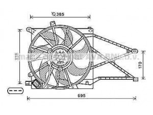 AVA QUALITY COOLING OL7649 ventiliatorius, radiatoriaus 
 Aušinimo sistema -> Oro aušinimas
1314552, 13205947, 1341386, 13205947